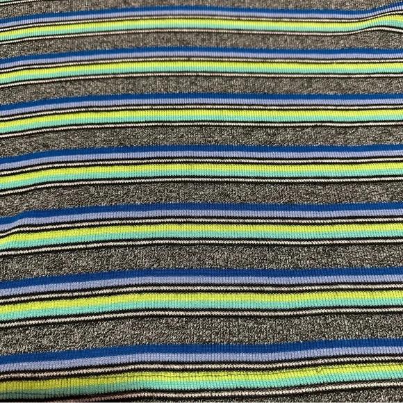 Vintage Y2K Blue gray and green striped collared polo shirt - Picture 8 of 10